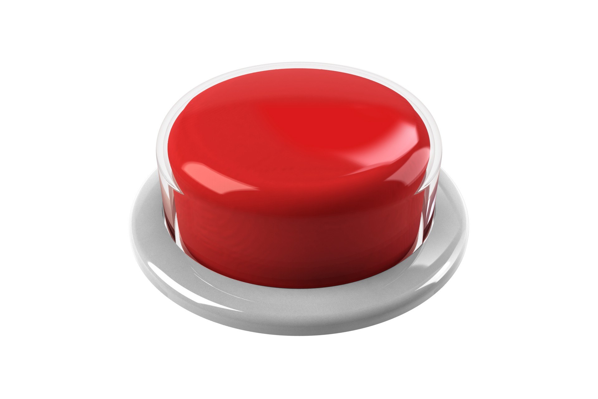 red button on white background