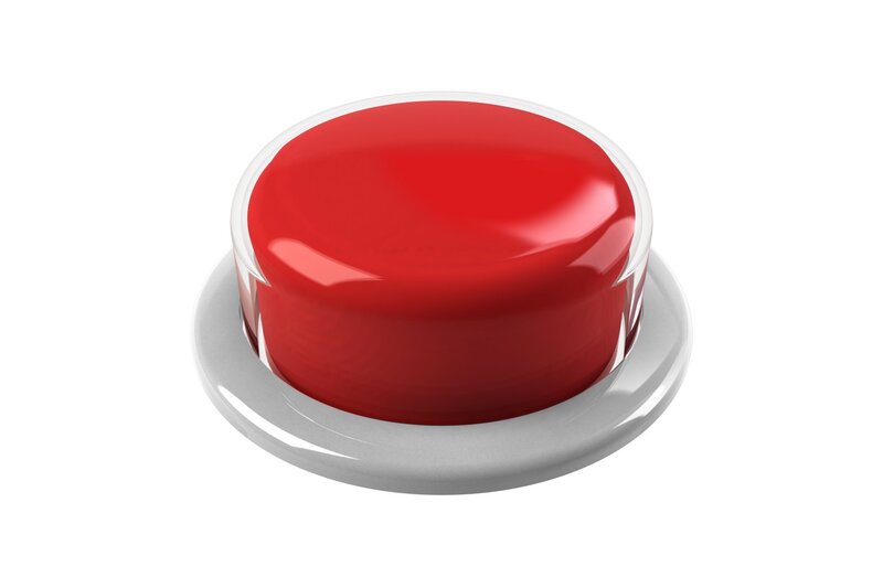 Red Button on White Base