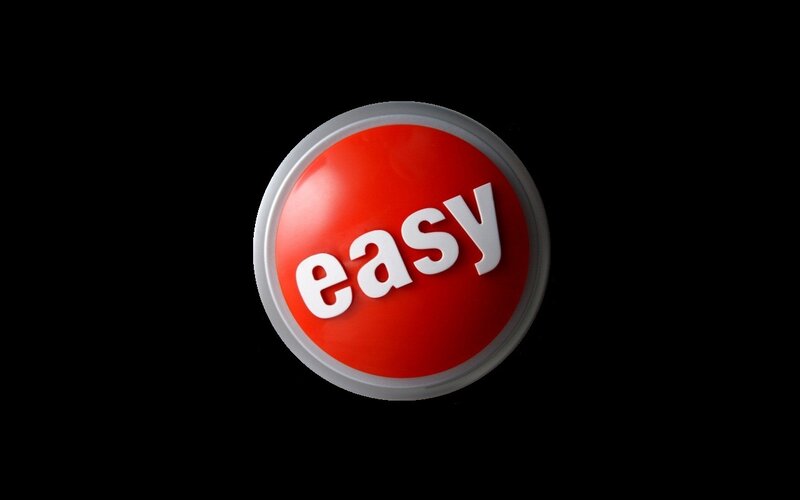 Red Button with Text — Minimalist