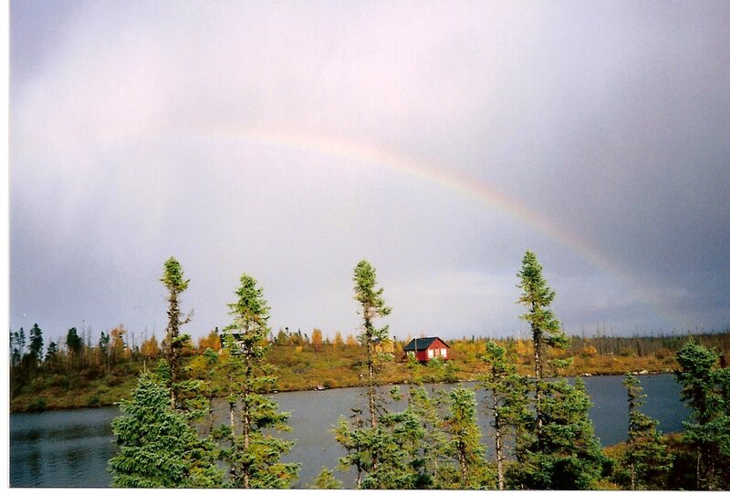 Red Cabin by Lake — Green
