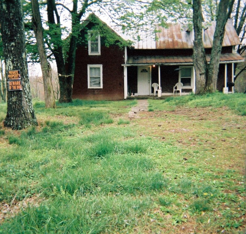 Red Cabin in Woods