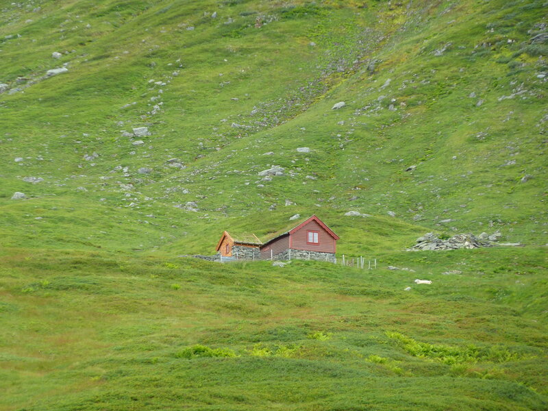 Red Cabin on Hillside
