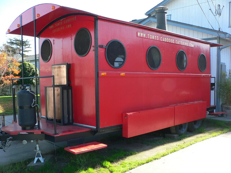Red caboose catering trailer