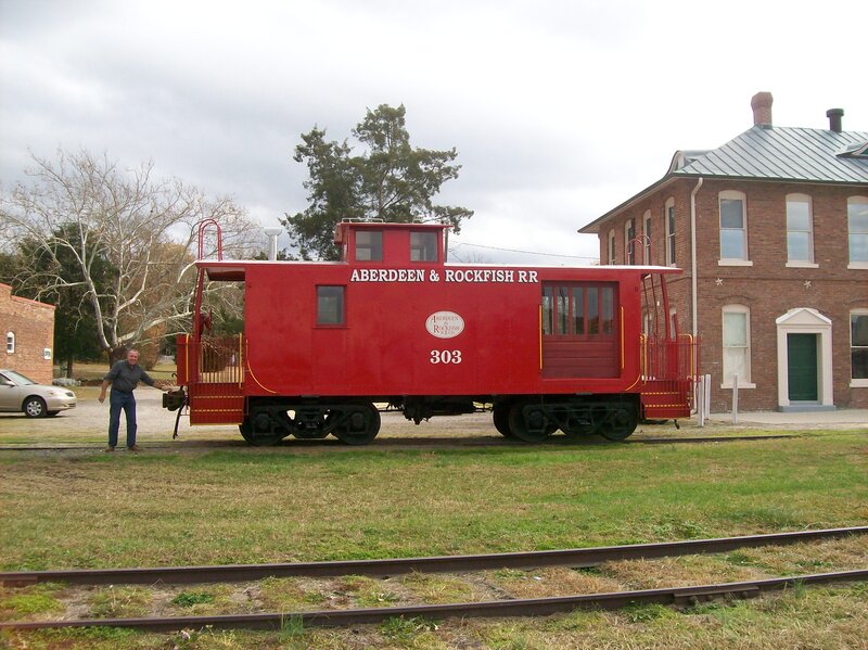 Red Caboose Train Car — Calm