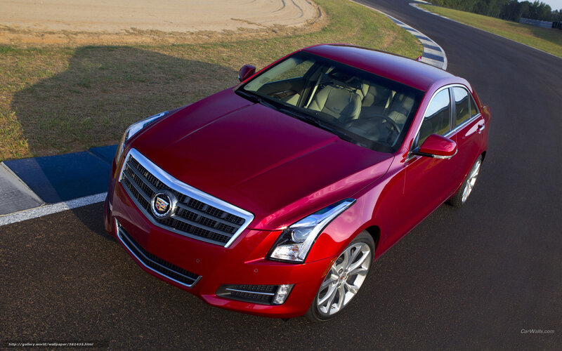 Red Cadillac ATS on racetrack