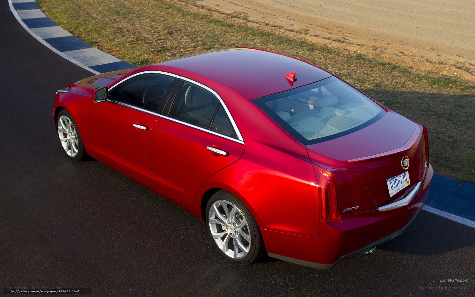 Red Cadillac ATS on track