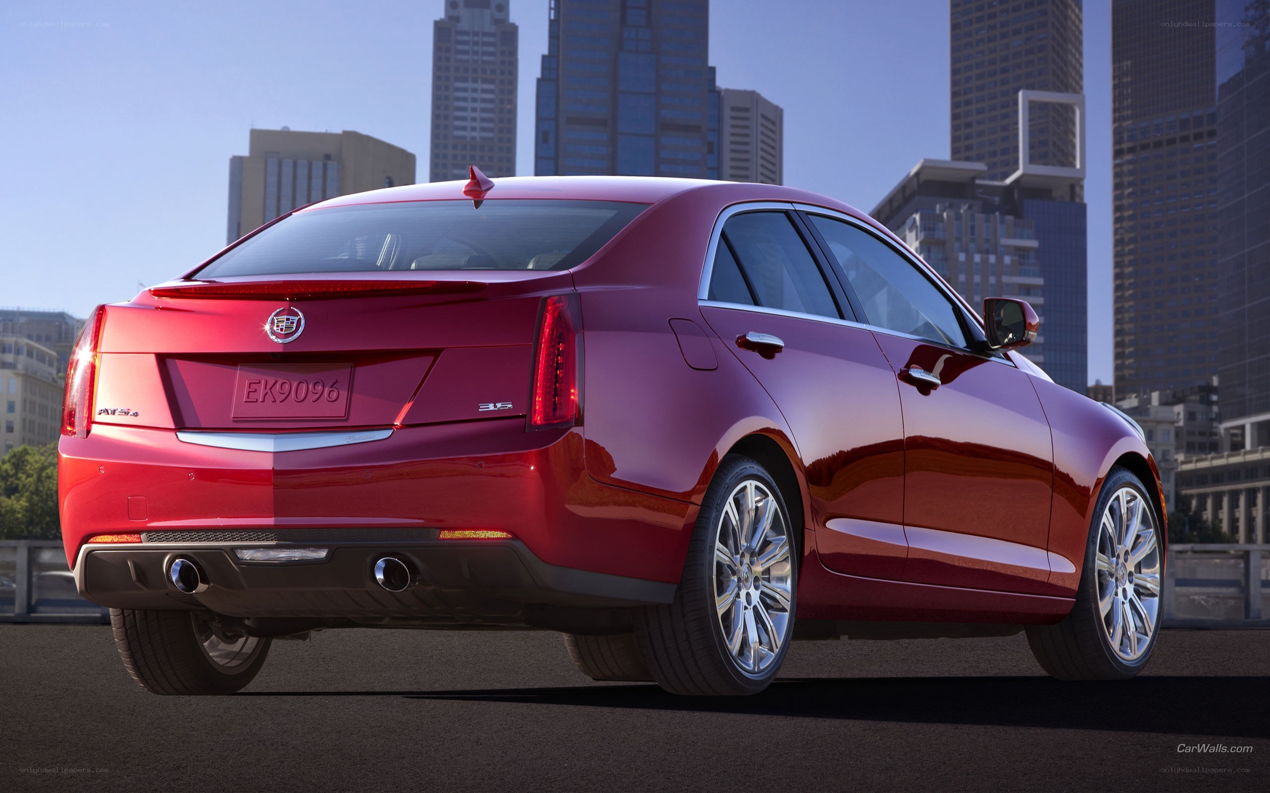 red cadillac ats sedan