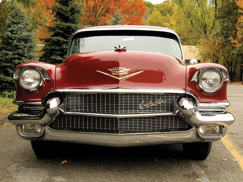 Red Cadillac Car — Calm, Autumn