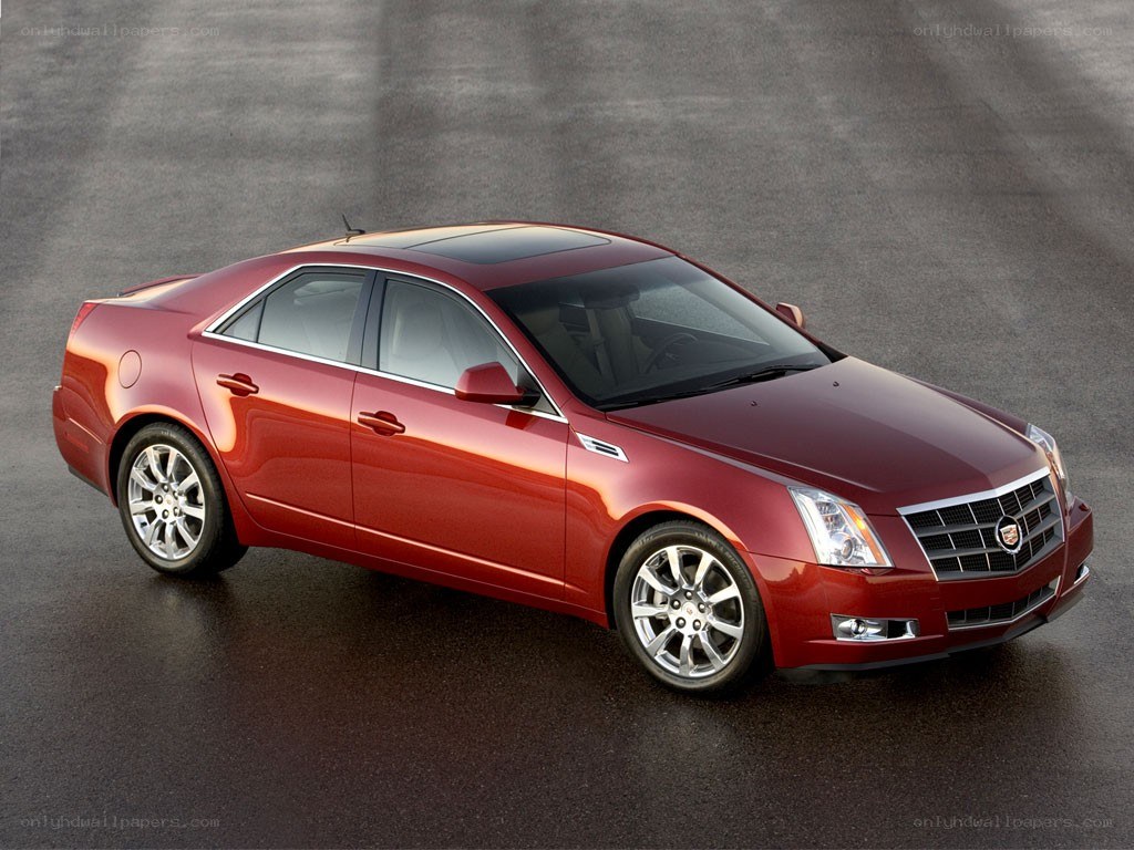 Red Cadillac CTS sedan