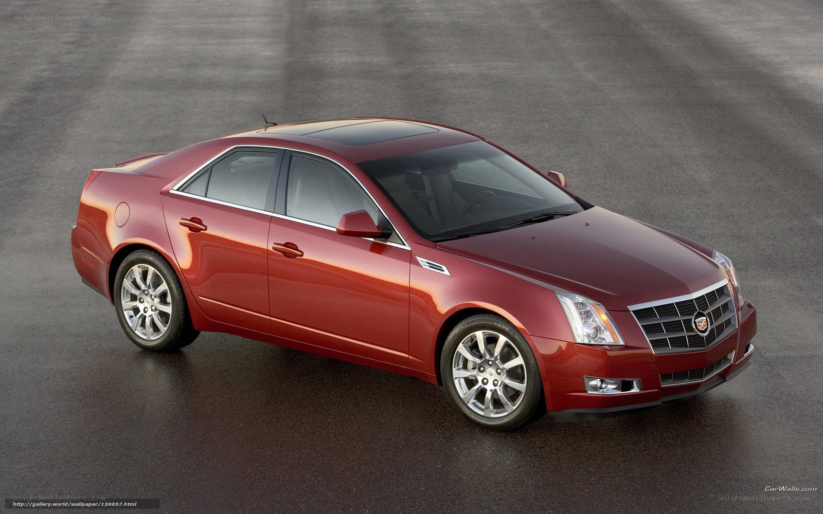 Red Cadillac CTS sedan