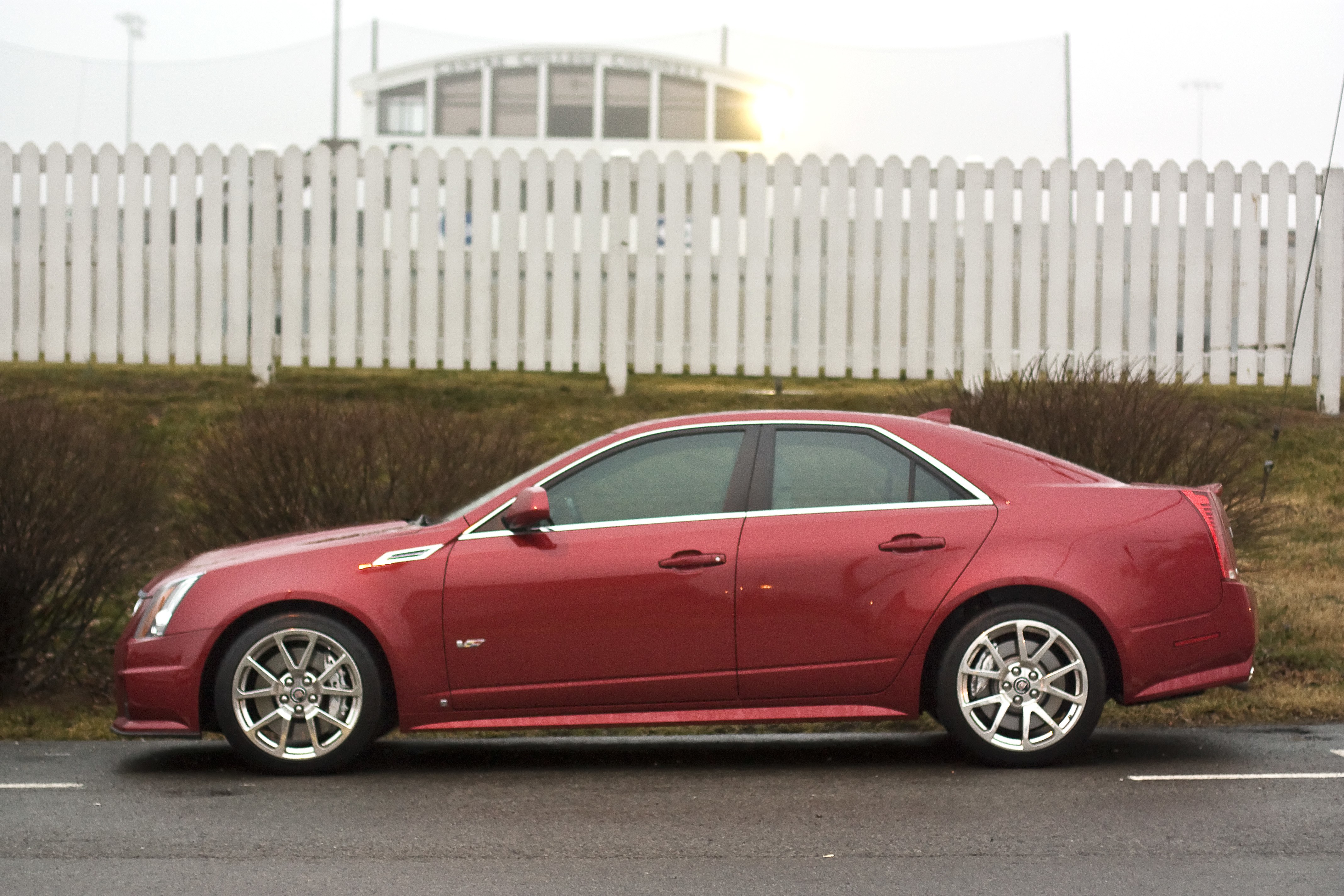 red cadillac cts-v sedan