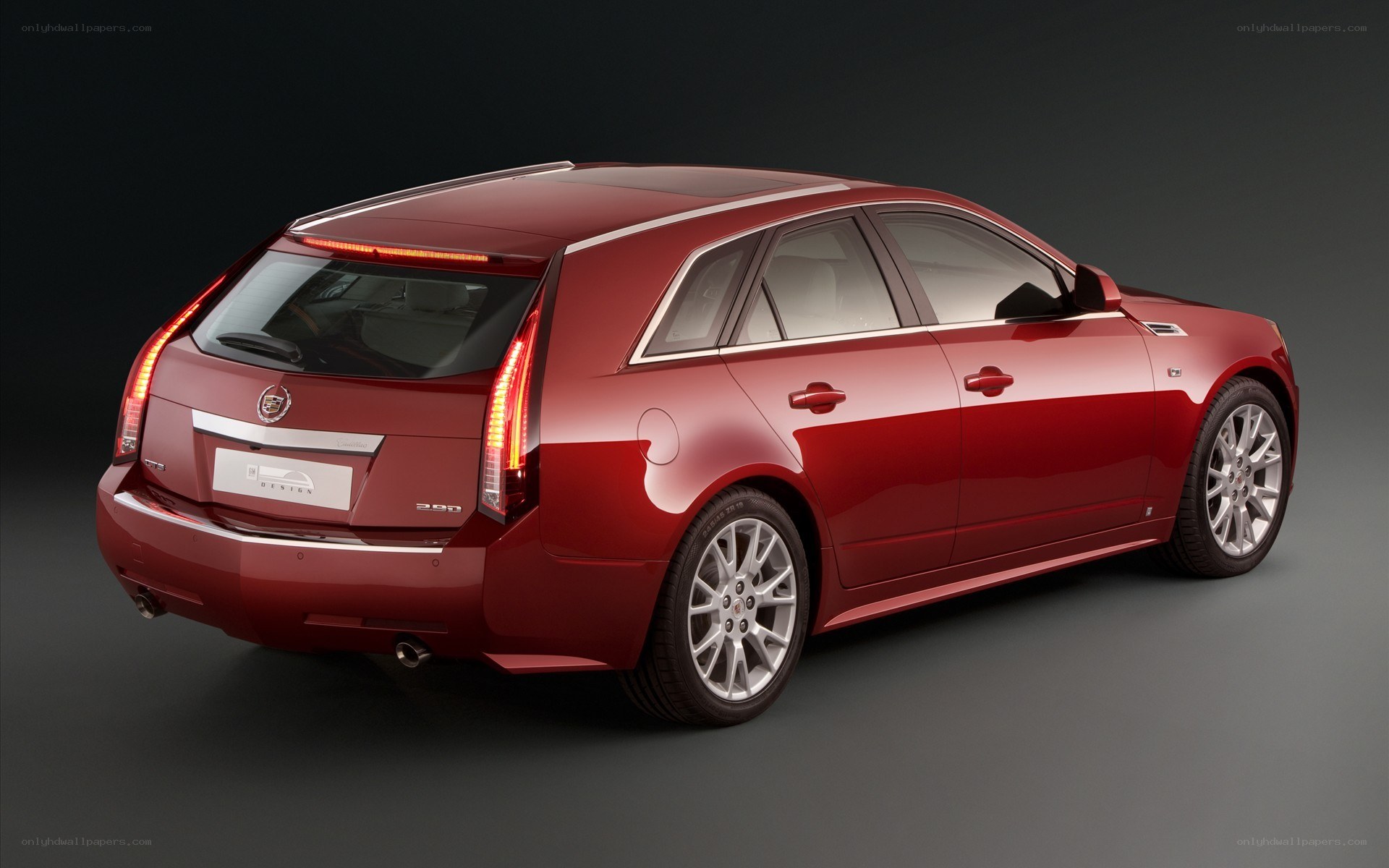 red cadillac cts wagon