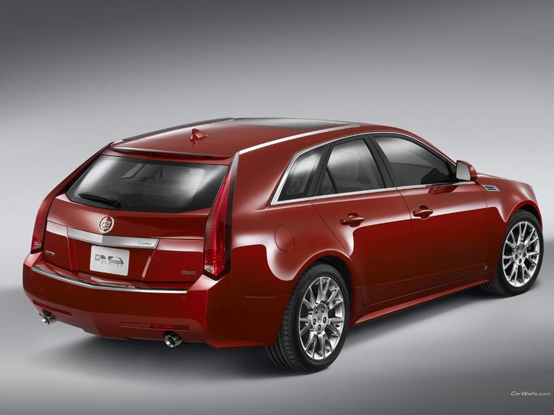 red cadillac cts wagon
