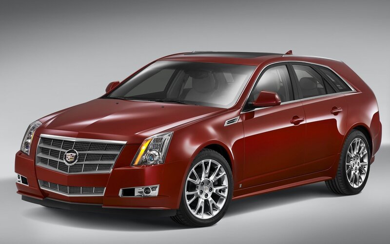 Red Cadillac Wagon — Neutral, Photograph, Car, Wheels