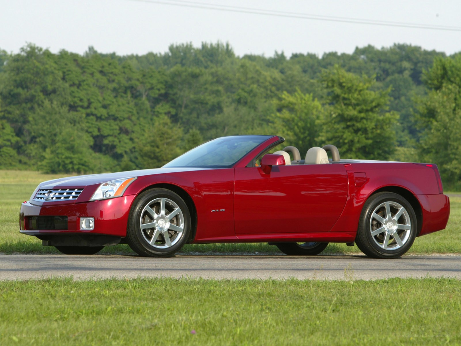 Red Cadillac XLR convertible