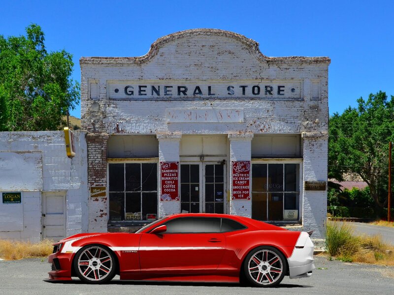 Red Camaro Car — Bright