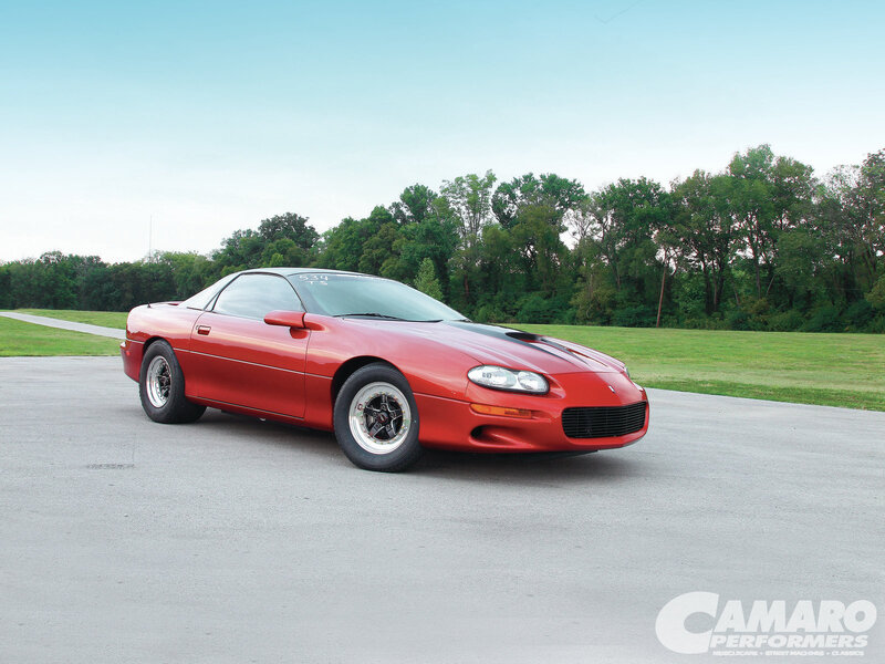 Red Camaro Car — Calm, Afternoon, Photograph