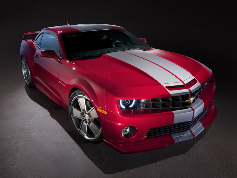 Red Camaro Car — Dramatic, Photograph
