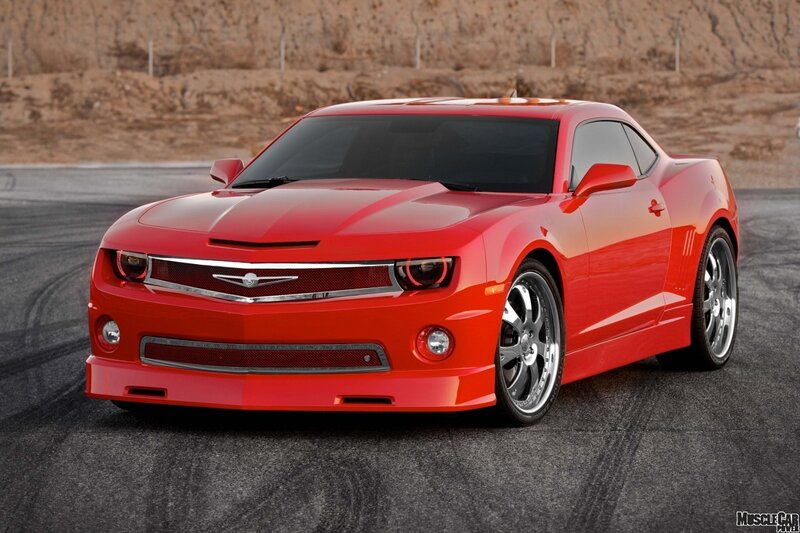 Red Camaro Car — Dynamic, Afternoon