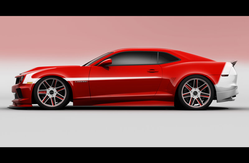 Red Camaro Car — Neutral, 3d Render