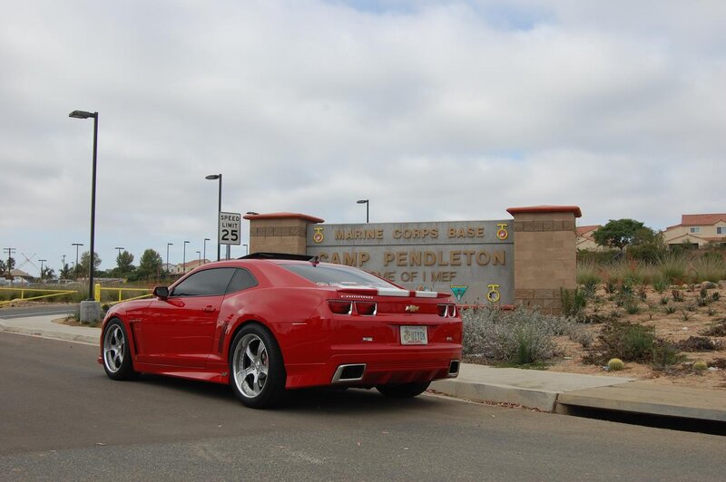 Red Camaro Car — Neutral, Afternoon, Photograph