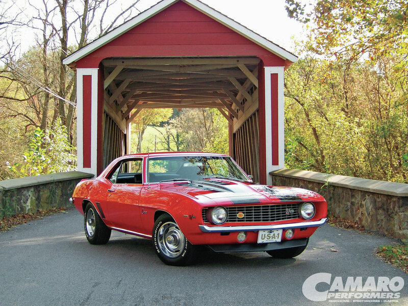 Red Camaro Car — Serene, Autumn