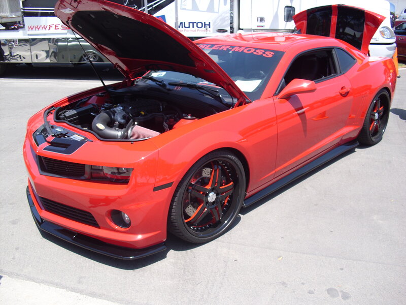 Red Camaro Car — Showcasing