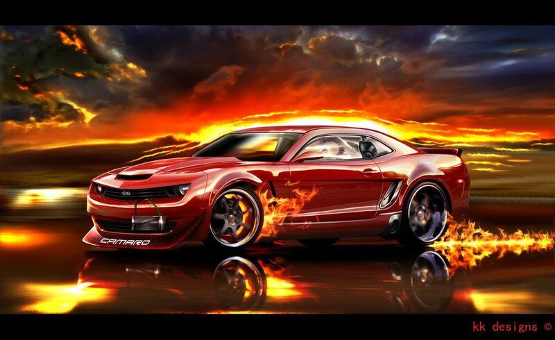 Red Camaro Car