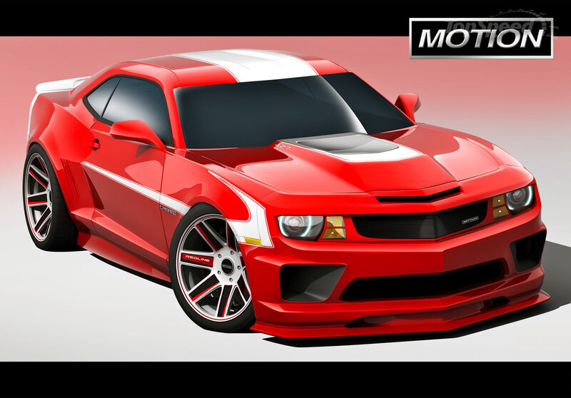 Red Camaro Concept Car — Dynamic