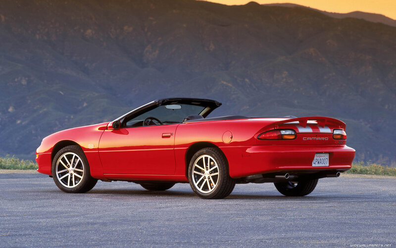 Red Camaro Convertible — Serene, Sunset