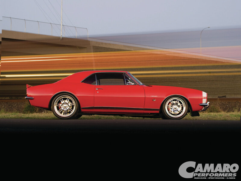 Red Camaro Muscle Car