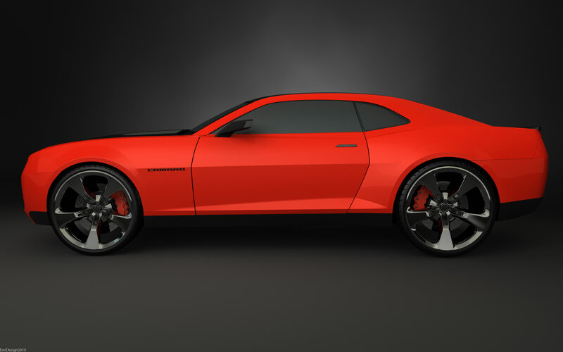 Red Camaro sports car