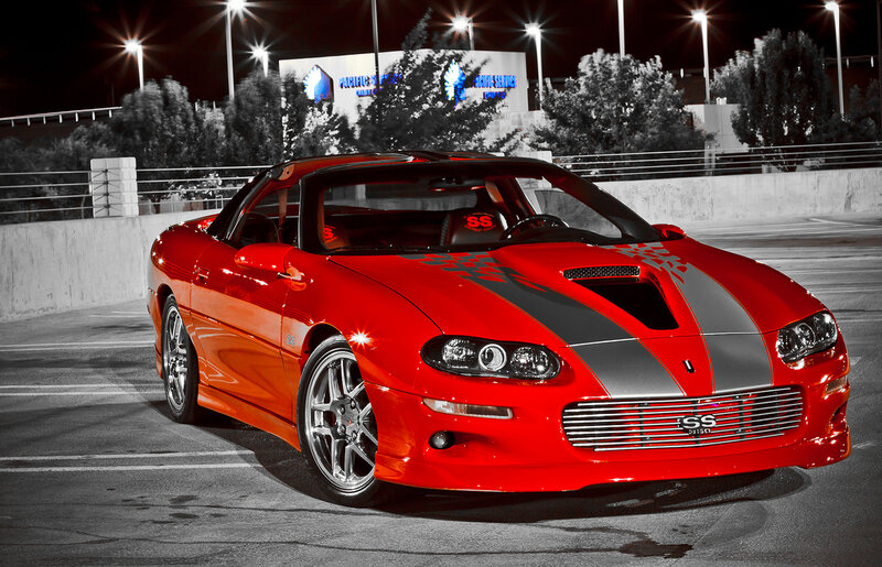 Red Camaro Ss — Dramatic, Night