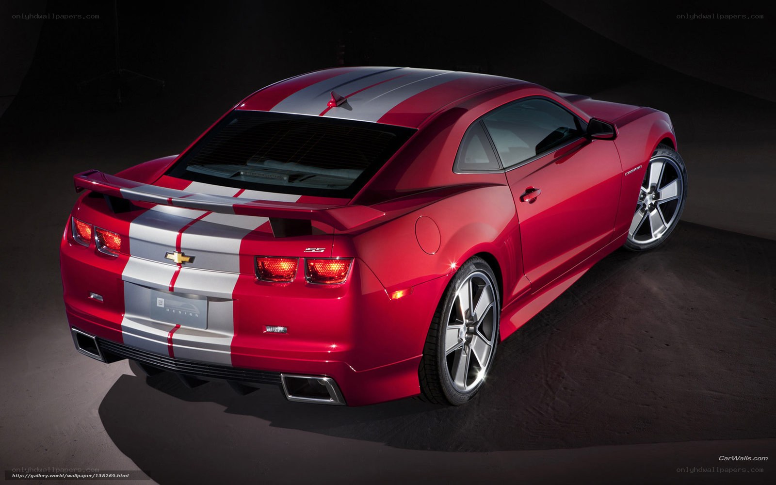 Red Camaro SS with stripes