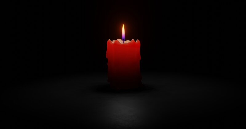 Red Candle Burning — Dark