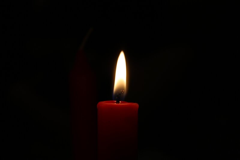 Red Candle Burning