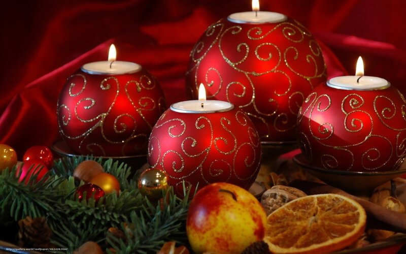 Red Candle Holders — Festive