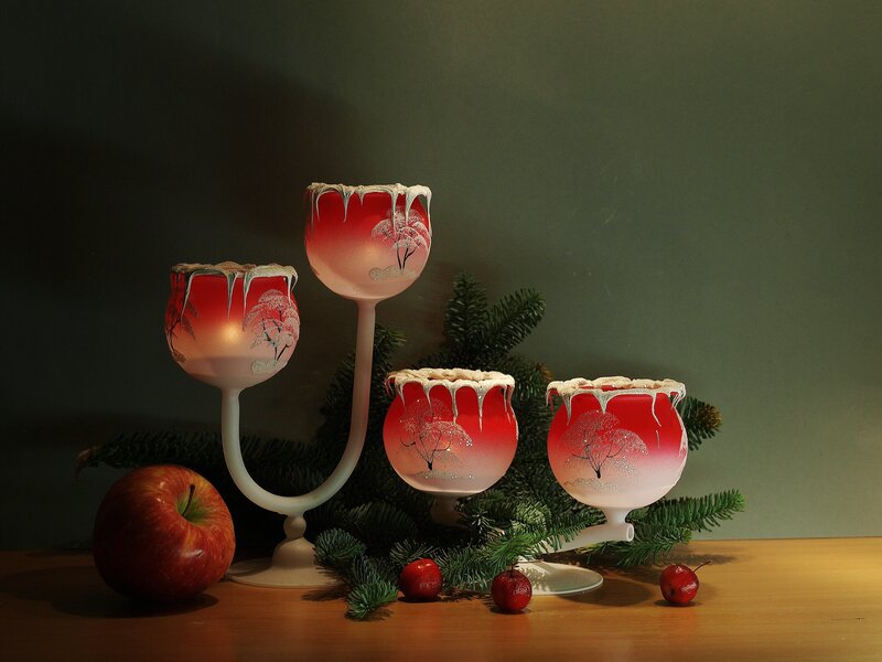 Red Candle Holders