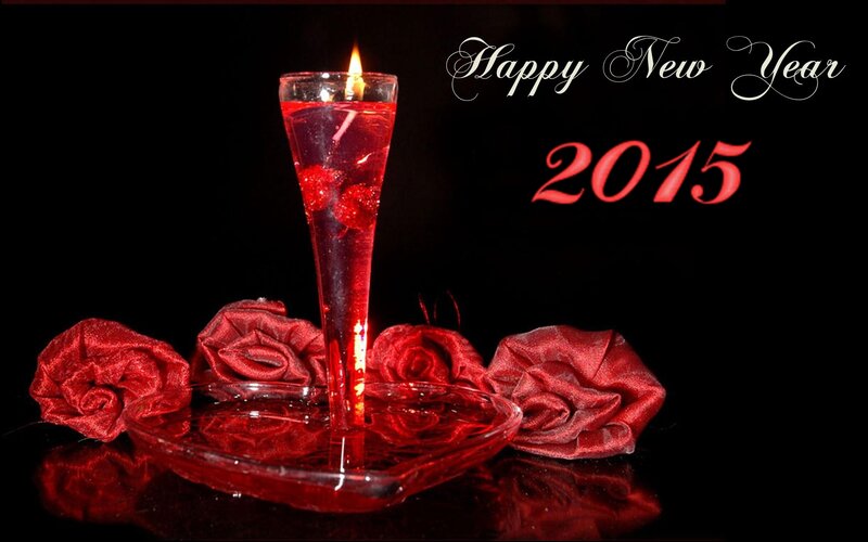 Red Candle in Glass — Black
