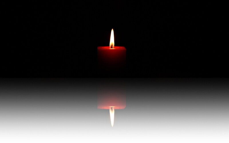 Red Candle with Flame