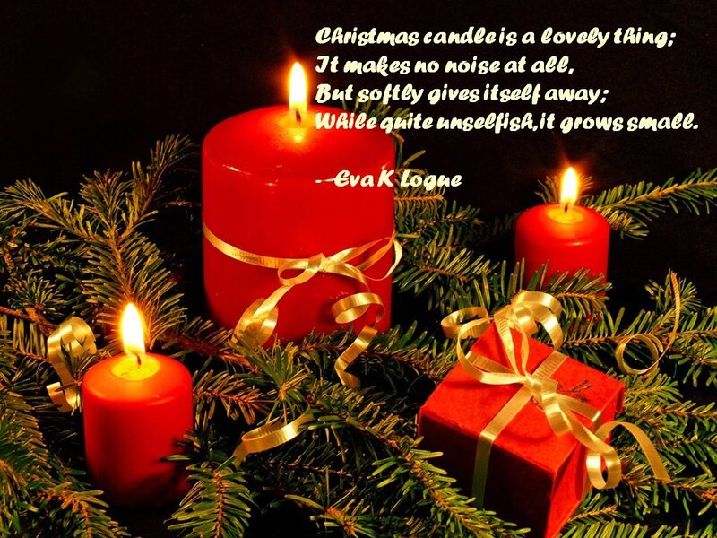 Red Candles and Gift — Festive, Winter, Photograph