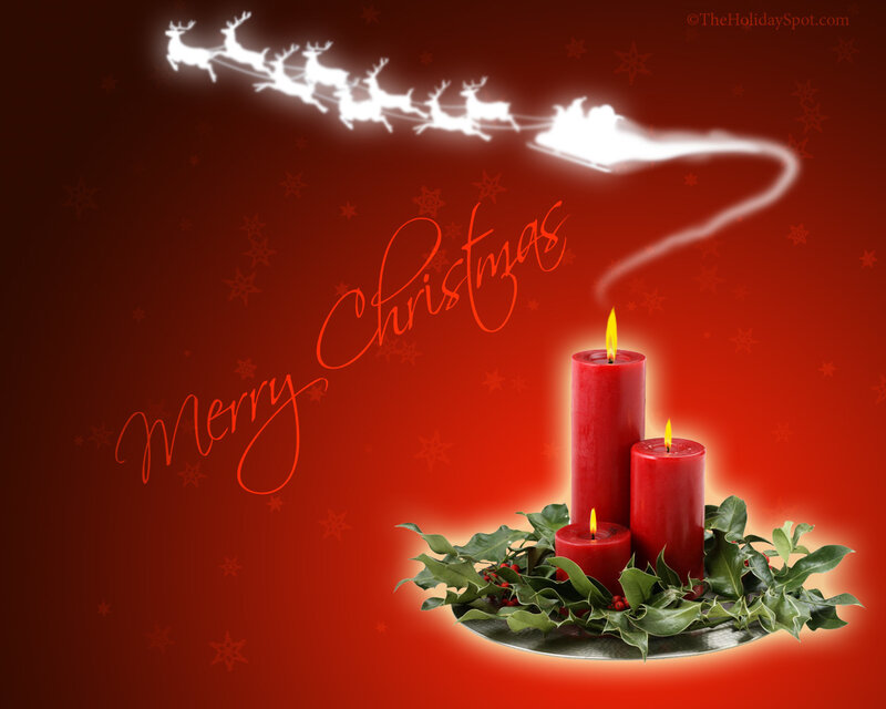 Red Candles and Holly