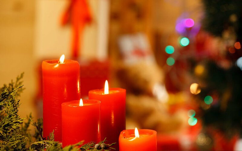 Red Candles Lit