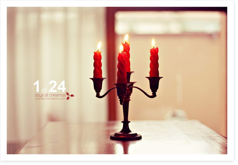 Red Candles on Candelabra