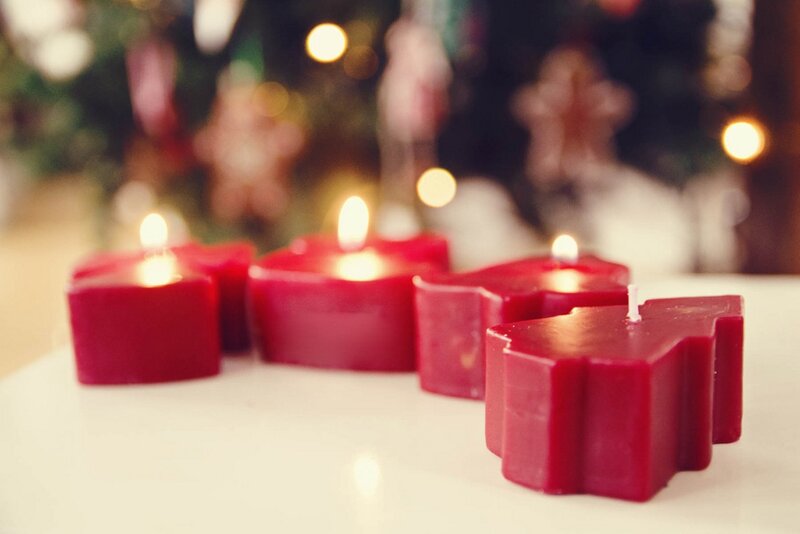 Red Candles on Table