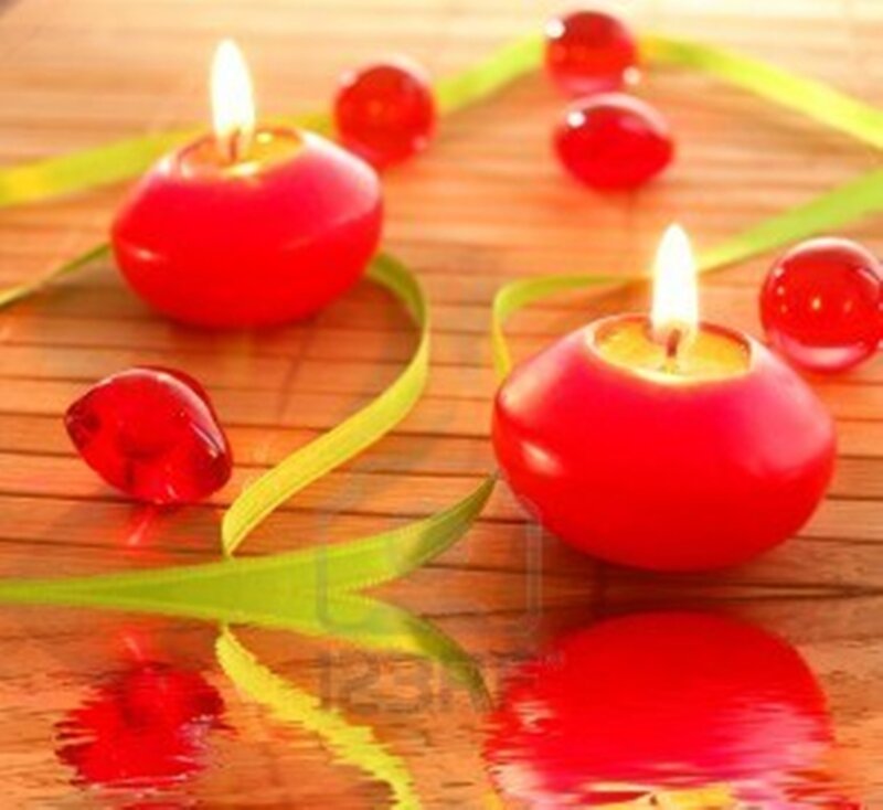 Red Candles on Water