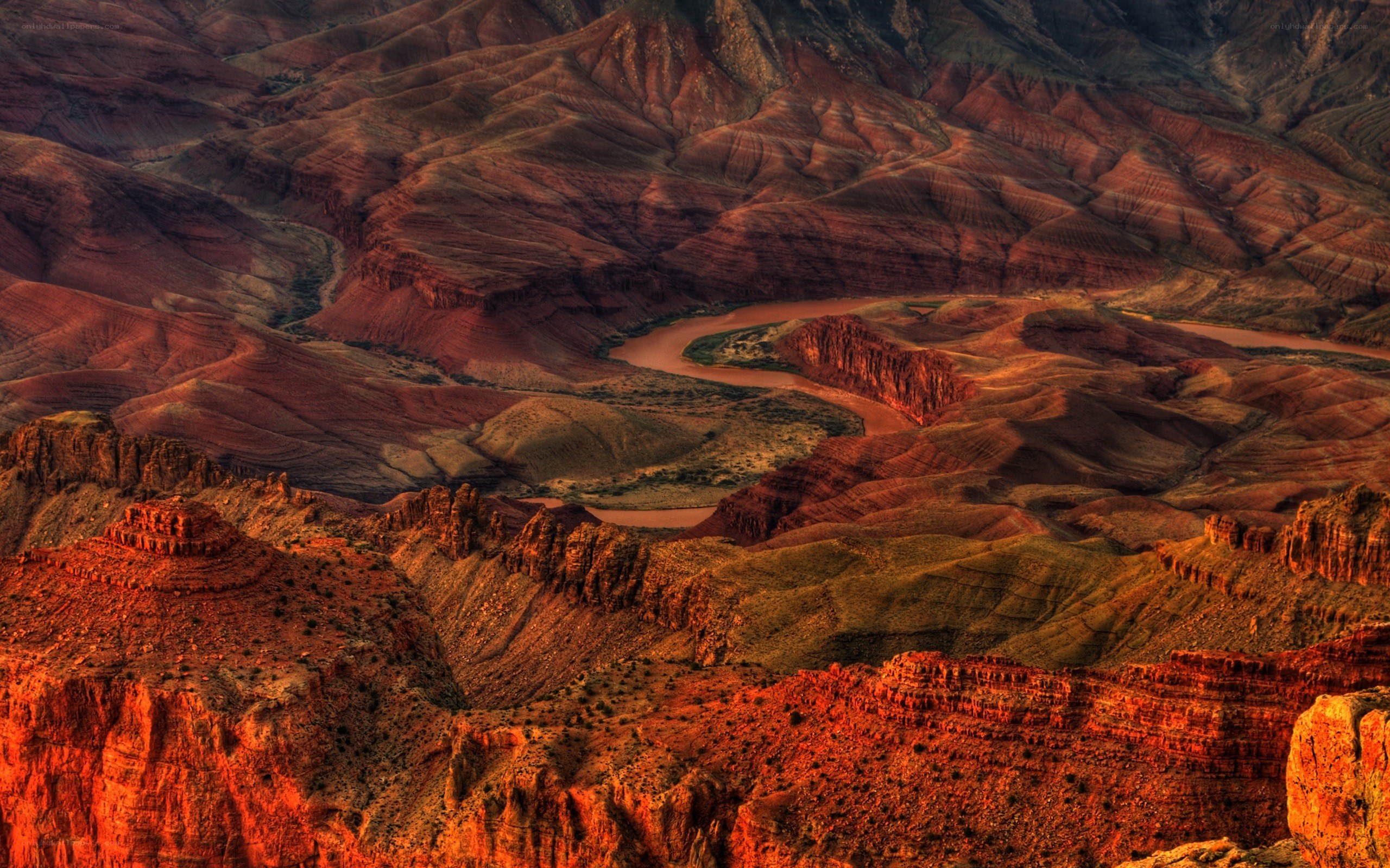 Red canyon with winding river