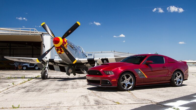 Red Car and Airplane — Bright