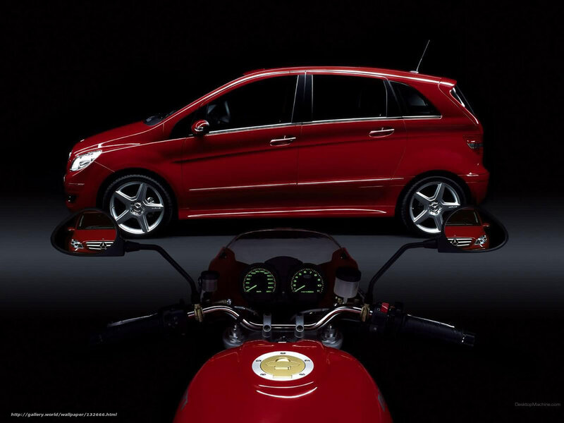 Red car and motorcycle dashboard