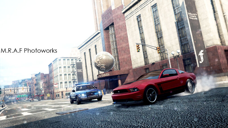 Red Car and Police Car